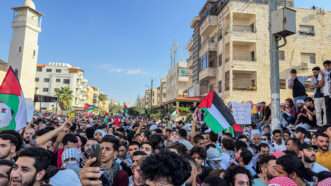 Protests in the Jordanian capital Amman on Oct. 18, 2023, in protest against the bombing of the Baptist Hospital in Gaza. | Ahmed Shaker/ZUMAPRESS/Newscom
